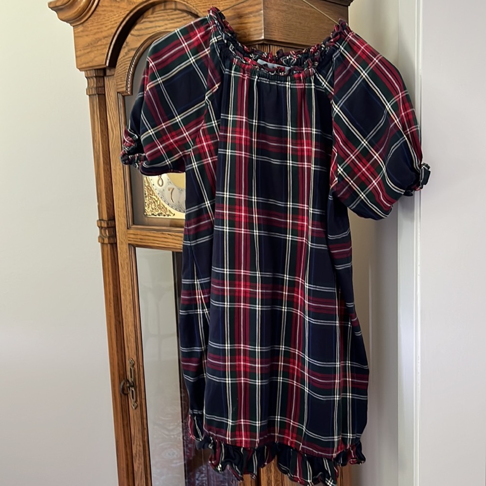 hill house XS tartan mini dress
